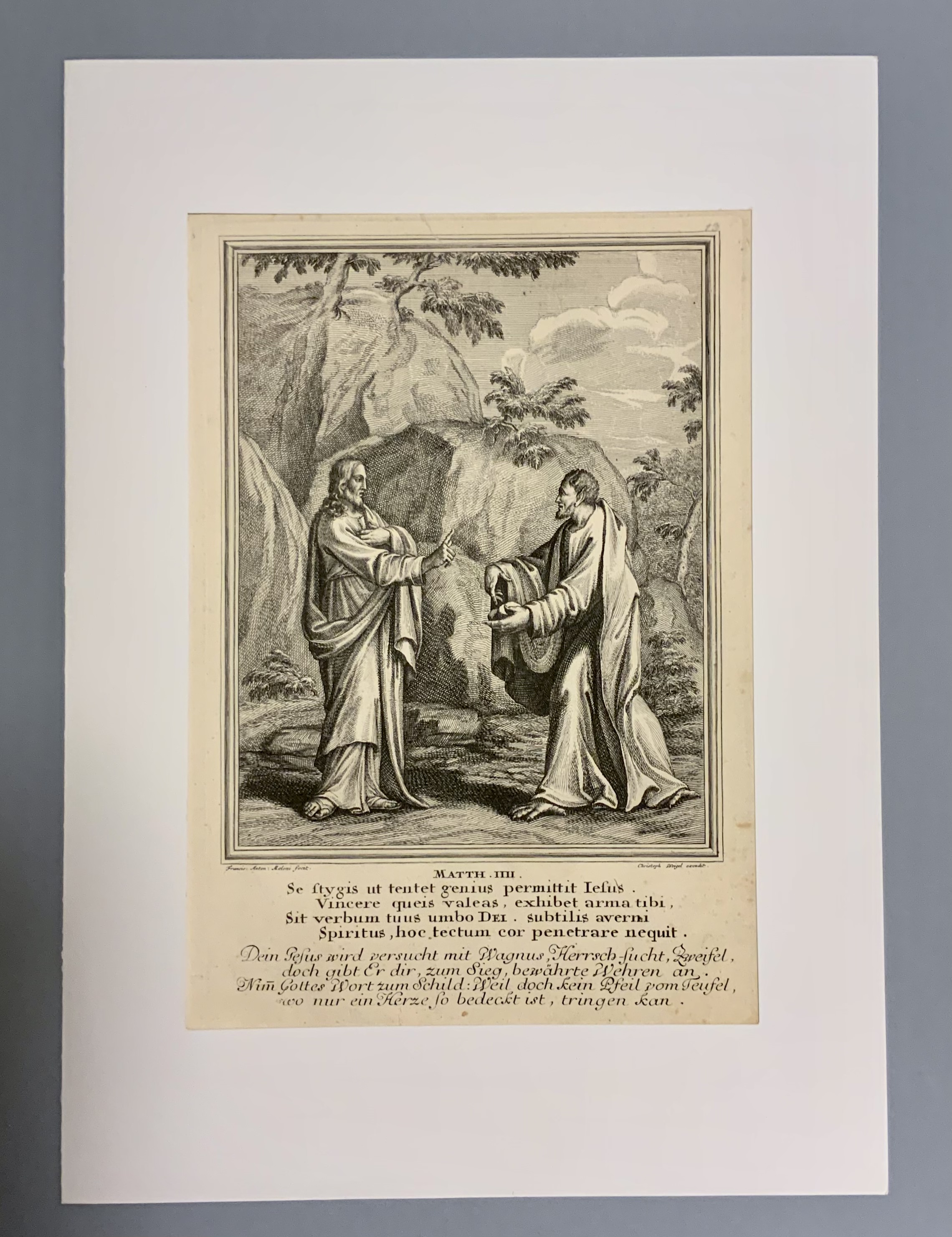 Mediryt - Historiae celebriores Veteris /Novi/ Testamenti, Matth. IIII.