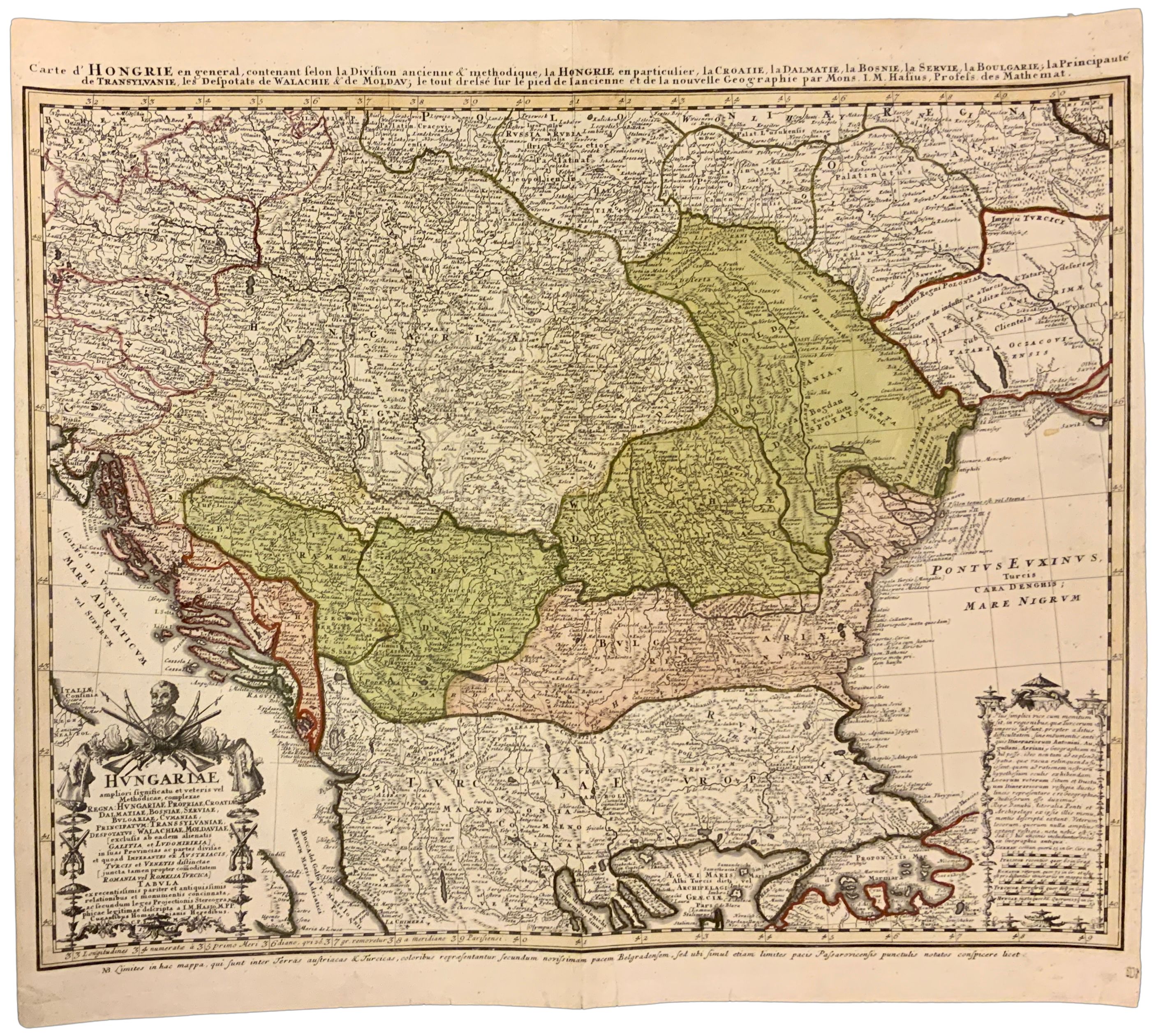 VEĽKÁ MAPA UHORSKA - Hungariae ampliori significatu et veteris vel methodicae complexae: Regna Hungariae