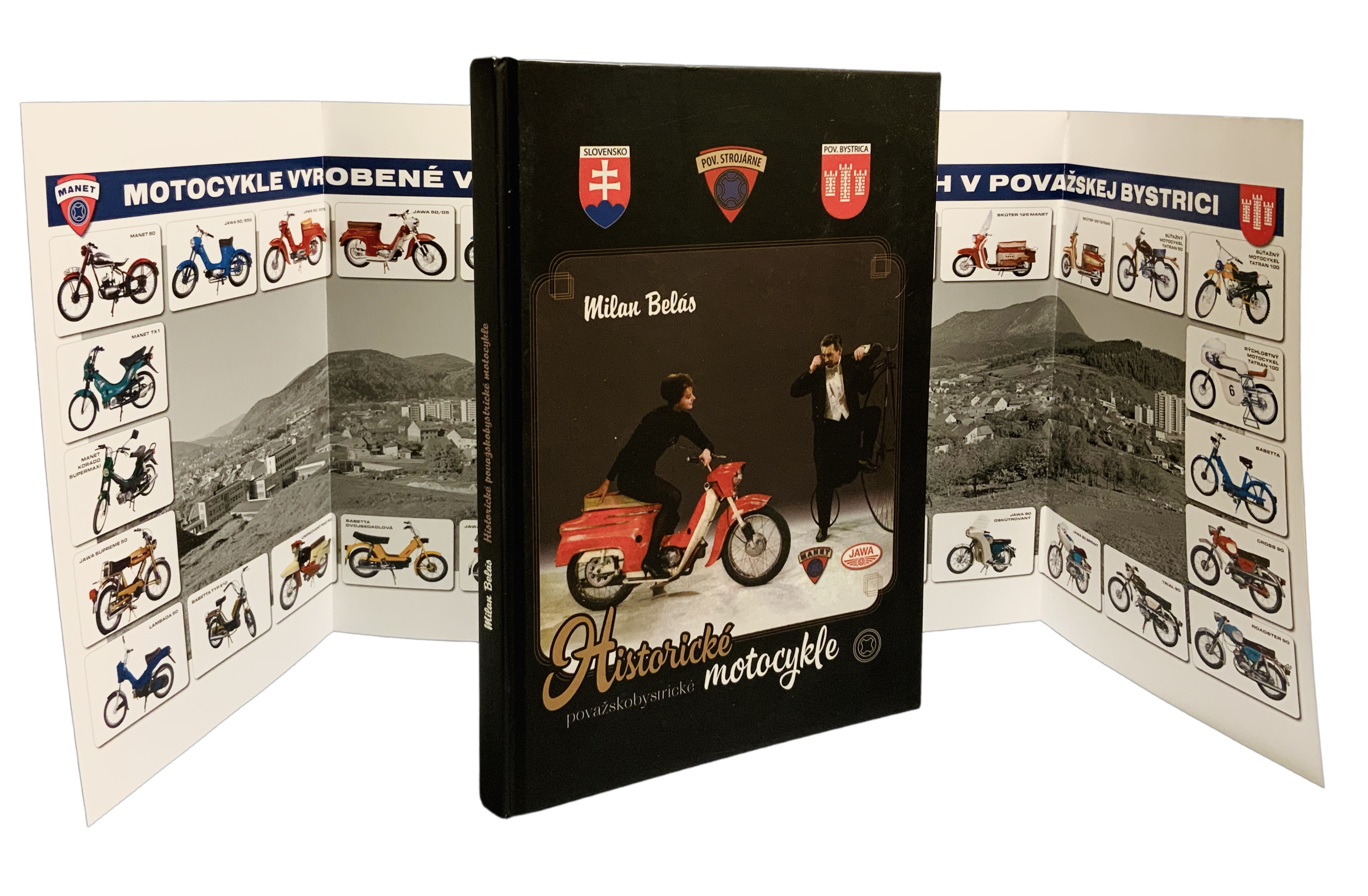 Historické považskobystrické motocykle. Fotografické a reklamné materiály