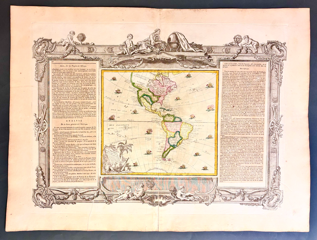 MAPA AMERIKY - L'Amérique Dressée pour l'Étude de la Géographie