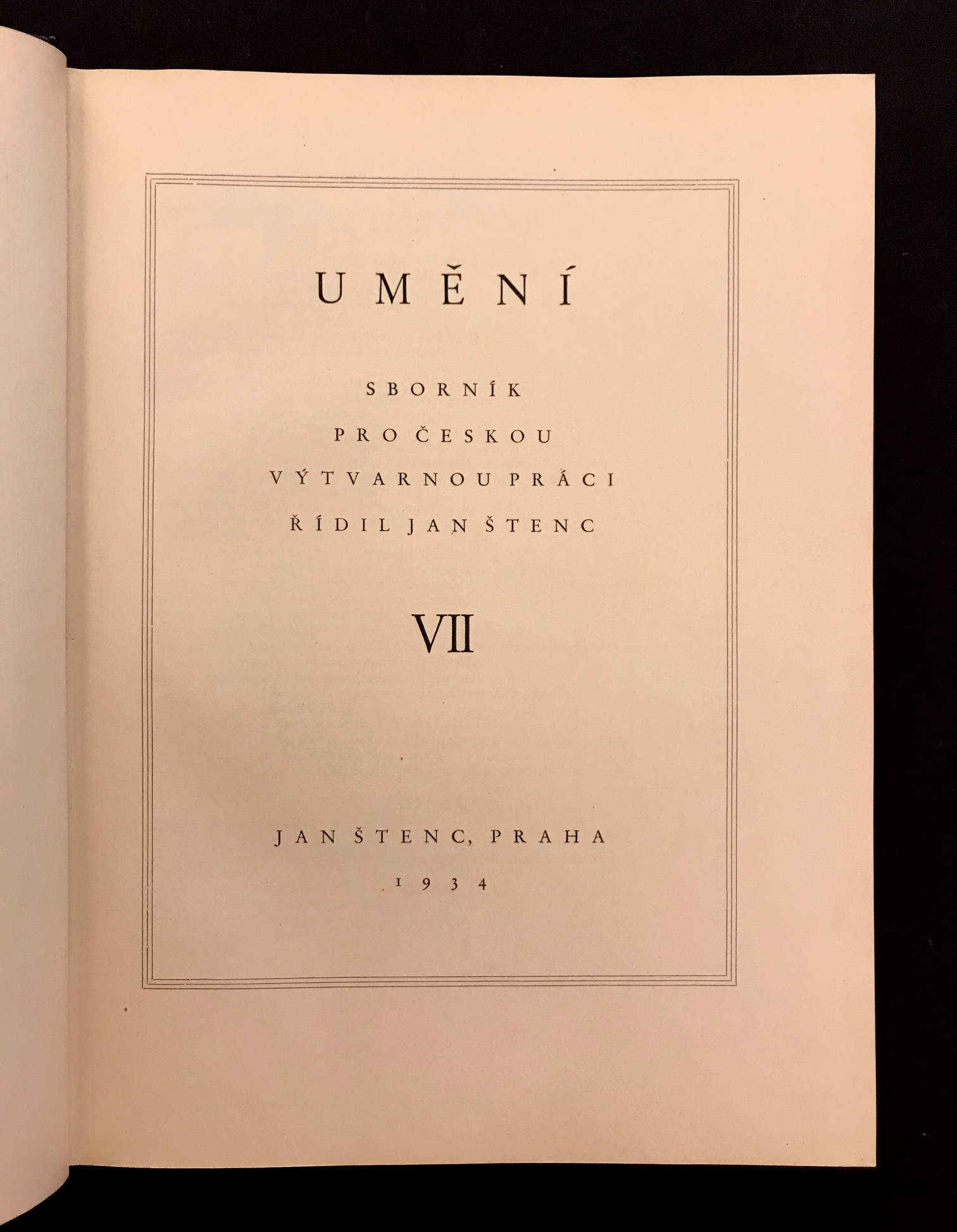 Umění 1934, VII. ročník