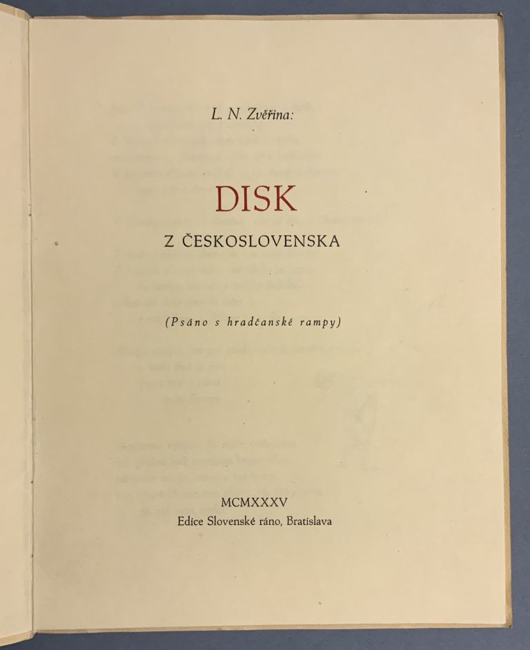 Disk z Československa - Rapsodie. Psáno s hradčanské rampy.  035C3229 889A 478D 8006 4E136DD265FD