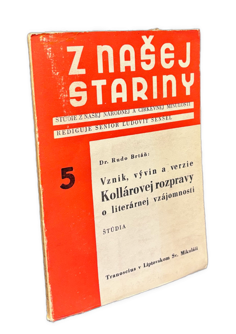 Vznik, vývin a verzie Kollárovej rozpravy o literárnej vzájomnosti. Štúdia  IMG 1660