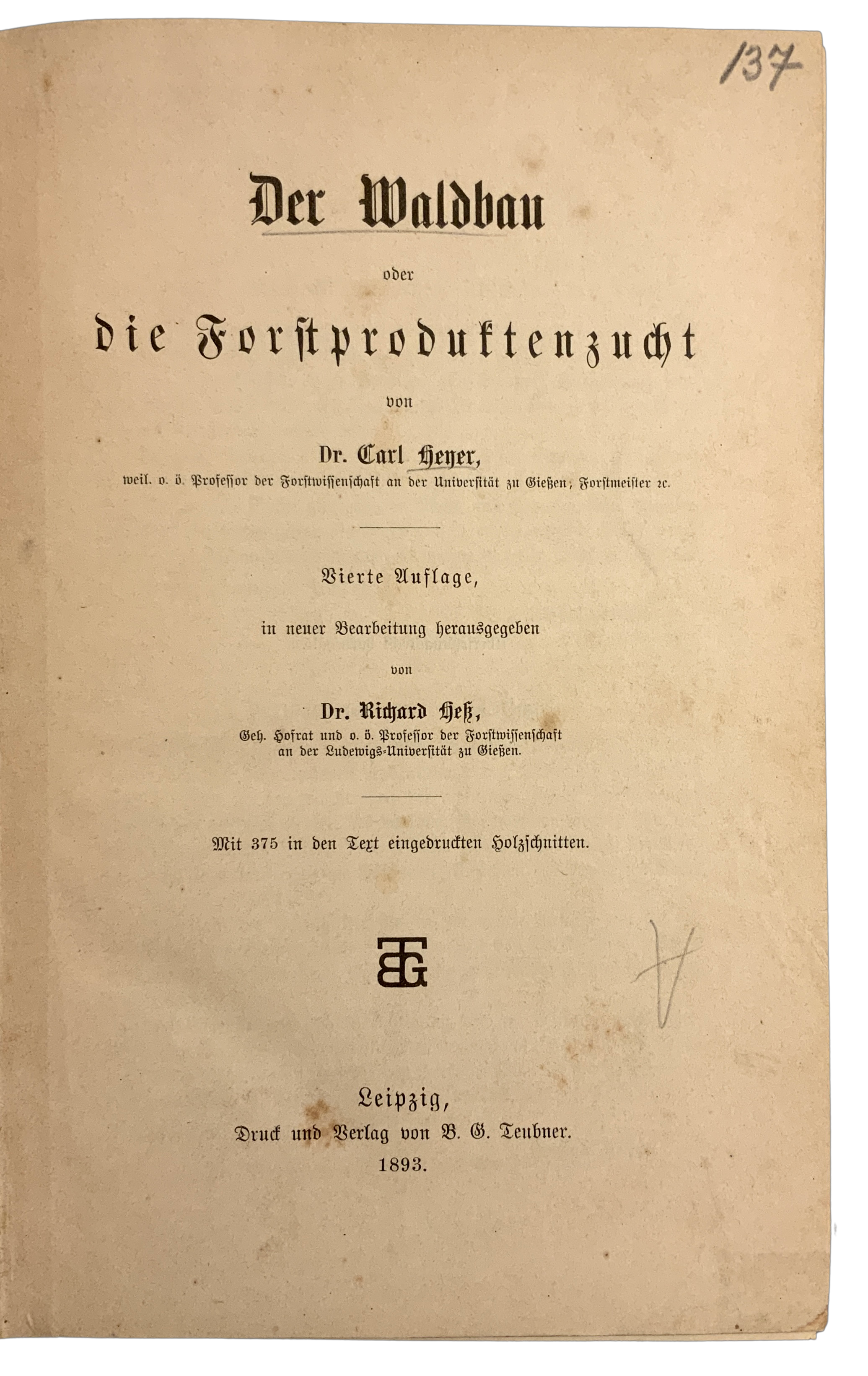 Der Waldbau oder die Forstproduktenzucht