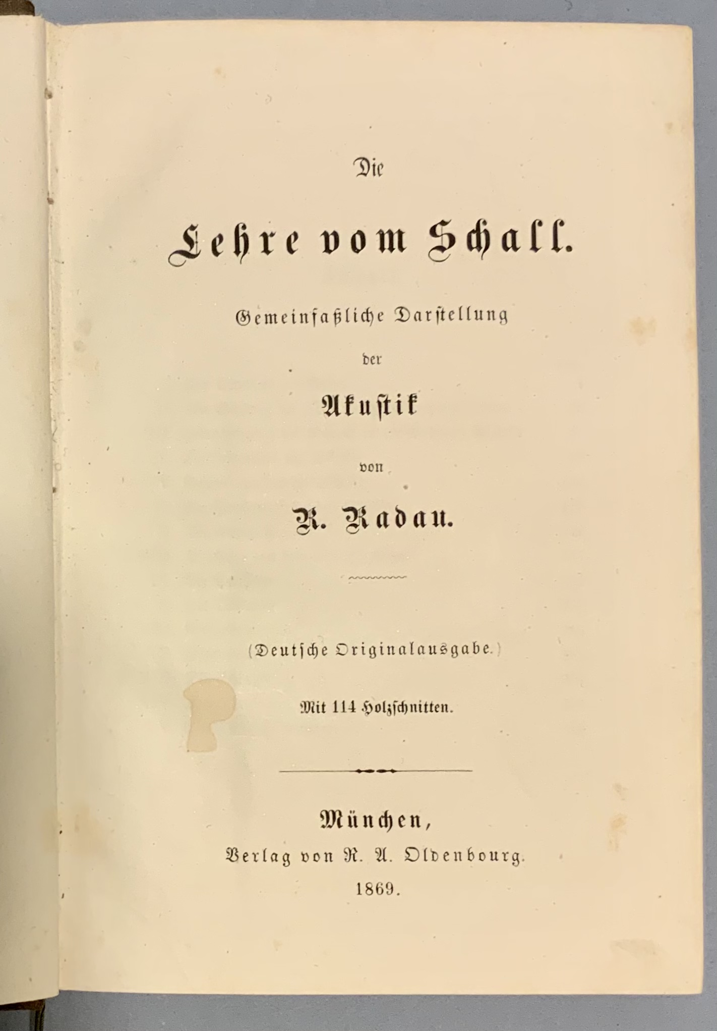 Die Lehre vom Schall