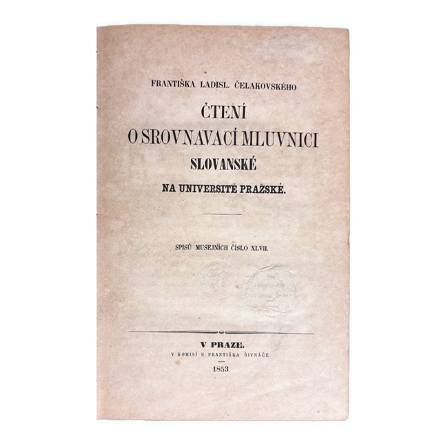 SLAVISTICKÁ KLASIKA - Čtení o srovnávací mluvnici slovanské na Universitě pražské IMG 1292