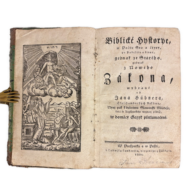 SLOVENSKÁ ŠKOLSKÁ TLAČ – PRESSBURG 1834 - Biblické Hystorye ... ze Starého i Nového Zákona