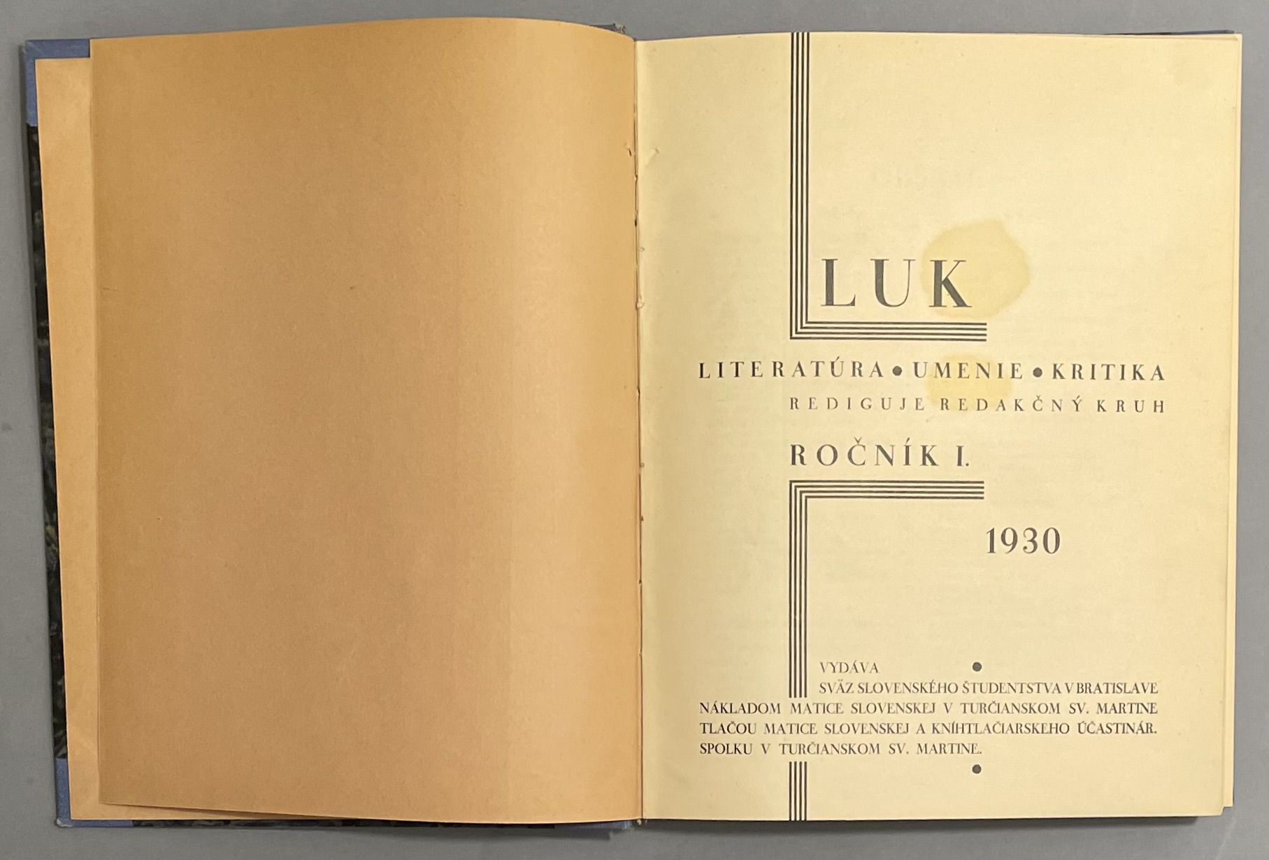 LUK - Literatúra. Umenie. Kritika -  roč. I-II.