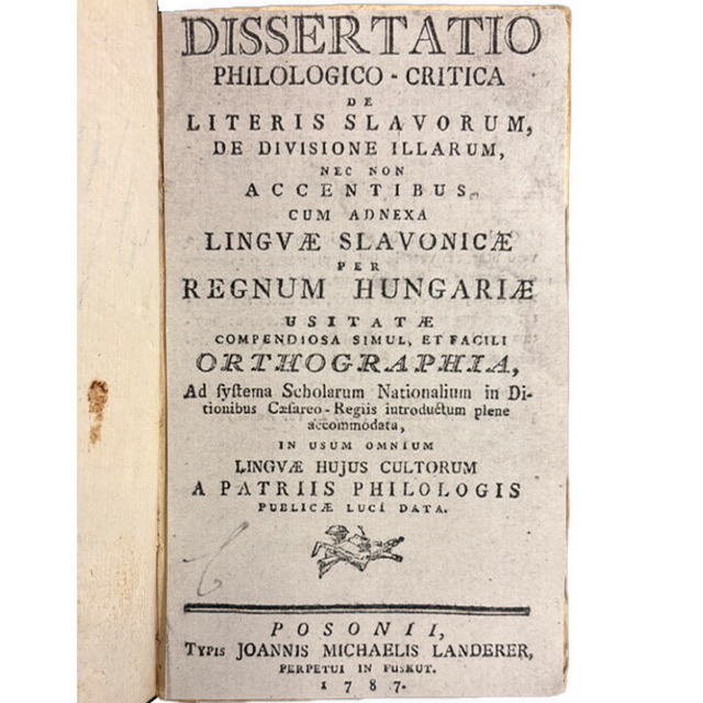 Dissertatio Philologico-Critica… / Orthographia (1787) + Ján Stanislav: K jazykovednému dielu Antona Bernoláka (1941) IMG 5875