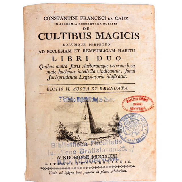 OSVIETENSTVO / DÉMONOLÓGIA / PRÁVNE DEJINY - De Cultibus Magicis Eorumque Perpetuo ad Ecclesiam et Rempublicam Habitu. Libri Duo. IMG 8400