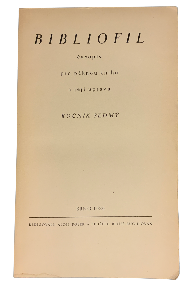 Bibliofil, časopis pro pěknou knihu a její úpravu. 7.roč. 007A80E6 3FFE 4C8B 959D C3423FA02CA9