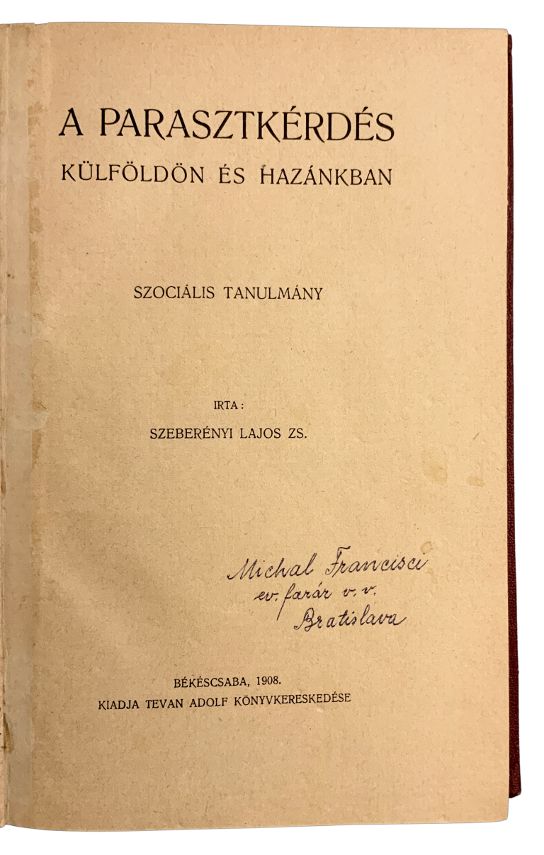 A parasztkérdés külföldön és hazánkban  224FC4F9 0E1A 4614 B4DB DC708118C2A3