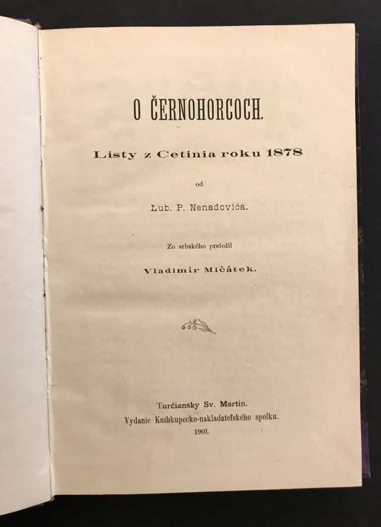 O Černohorcoch. Listy z Cetinia roku 1878 6FA99356 F557 42E2 B53C 9BDF58D474E3