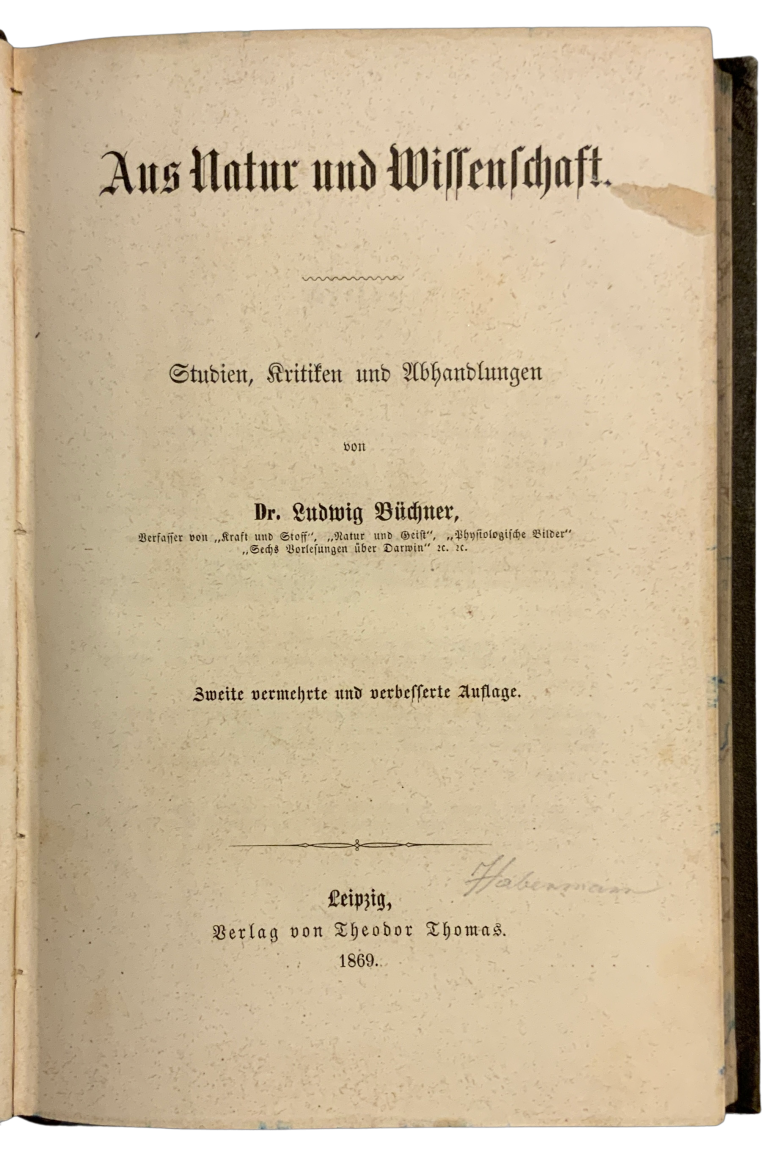 Aus Natur und Wissenschaft. Studien, Kritiken und Abhandlungen 9409E5A2 8948 4D91 A851 D721B08B8D95