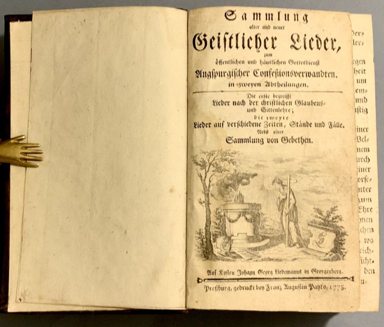 Sammlung alter und neuer Geistlichen Lieder zum öffentlichen und häuslichen Gottesdienst Augspurgischer Confeßionsverwnadten in zweyen Abtheilungen DA457950 CD84 4E5E 8EF5 D24B3B7A9BE7