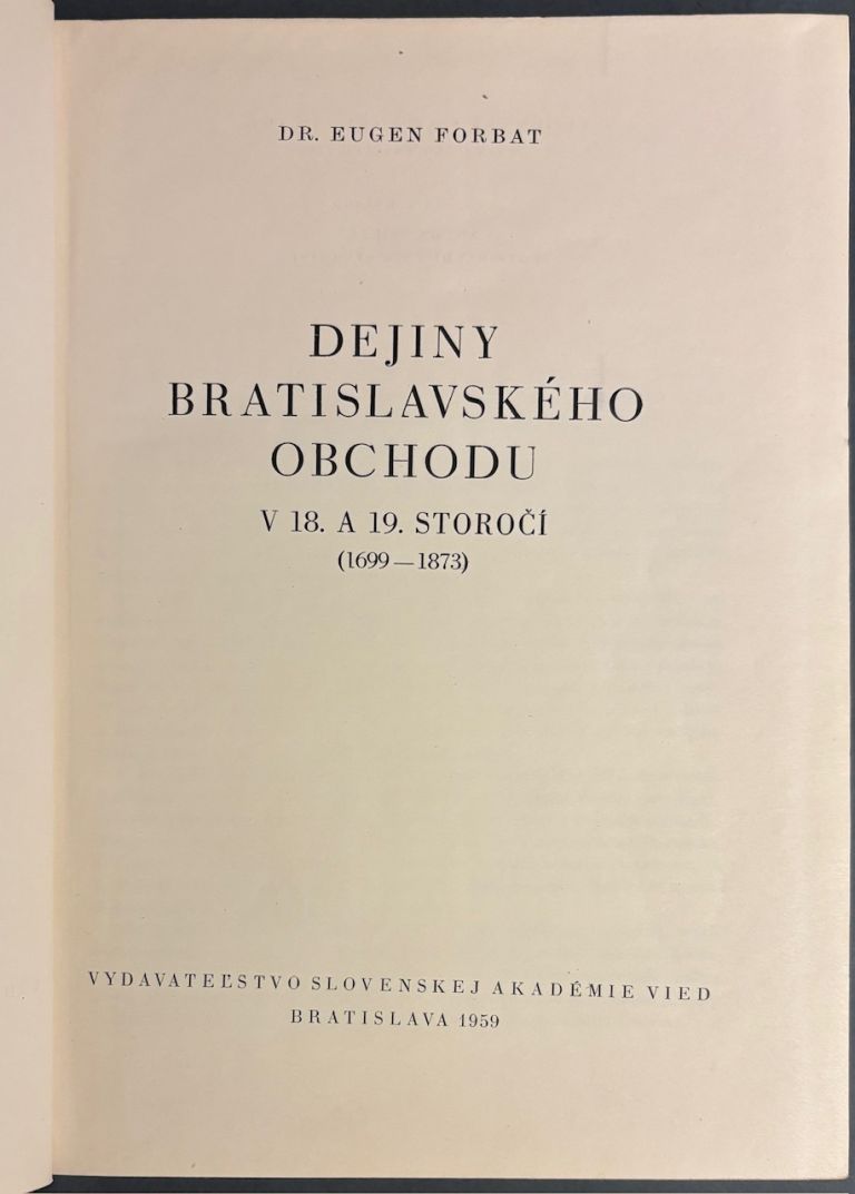 Dejiny bratislavského obchodu v 18. a 19. storočí (1699-1873) IMG 0016