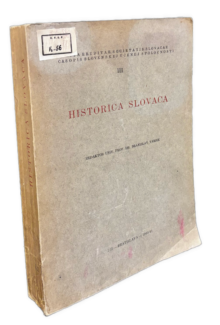 Historica Slovaca - redaktor Branislav Varsík  IMG 0606