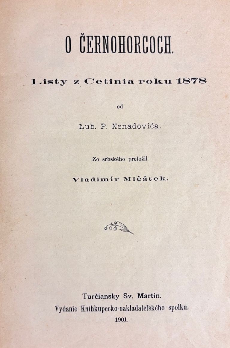 ČIERNA HORA - O Černohorcoch. Listy z Cetinia roku 1878 IMG 3191