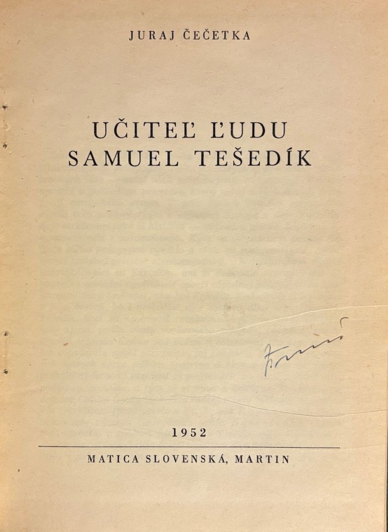 Učiteľ ľudu Samuel Tešedík - 1. VYDANIE IMG 373