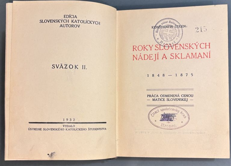 Roky slovenských nádejí a sklamaní 1848 - 1875 IMG 4477
