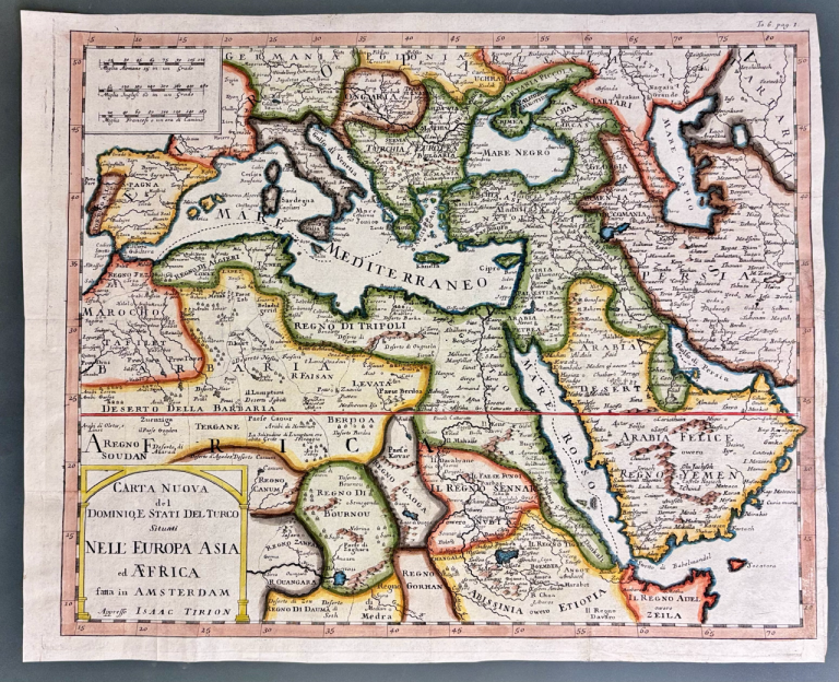 STREDOZEMNÉ MORE, SEVER. AFRIKA A BLÍZKY VÝCHOD - Carta nuova de’ Domino e Stati del Turco situati nell’Europa, Asia ed Africa - 1769 IMG 4503