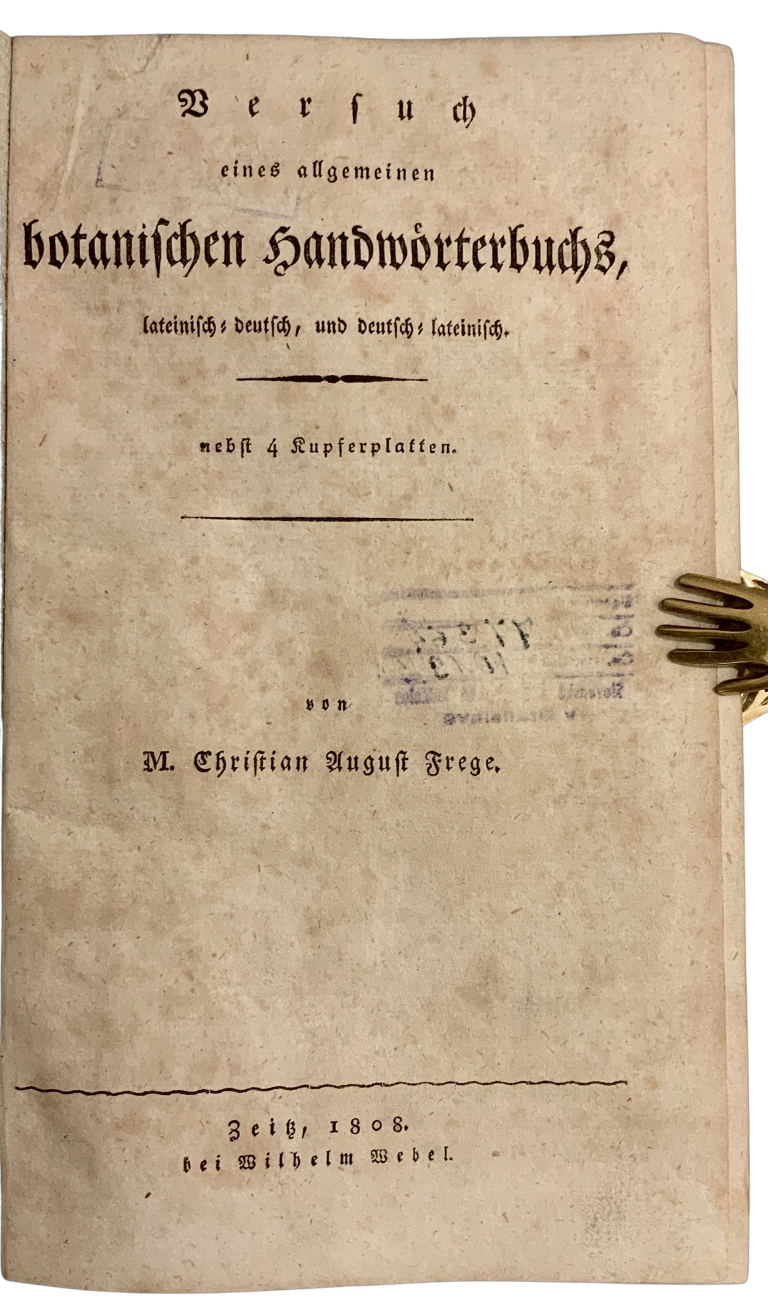 Versuch eines allgemeinen botanischen Handwörterbuchs. Lateinisch-deutsch, und deutsch-lateinisch IMG 5001