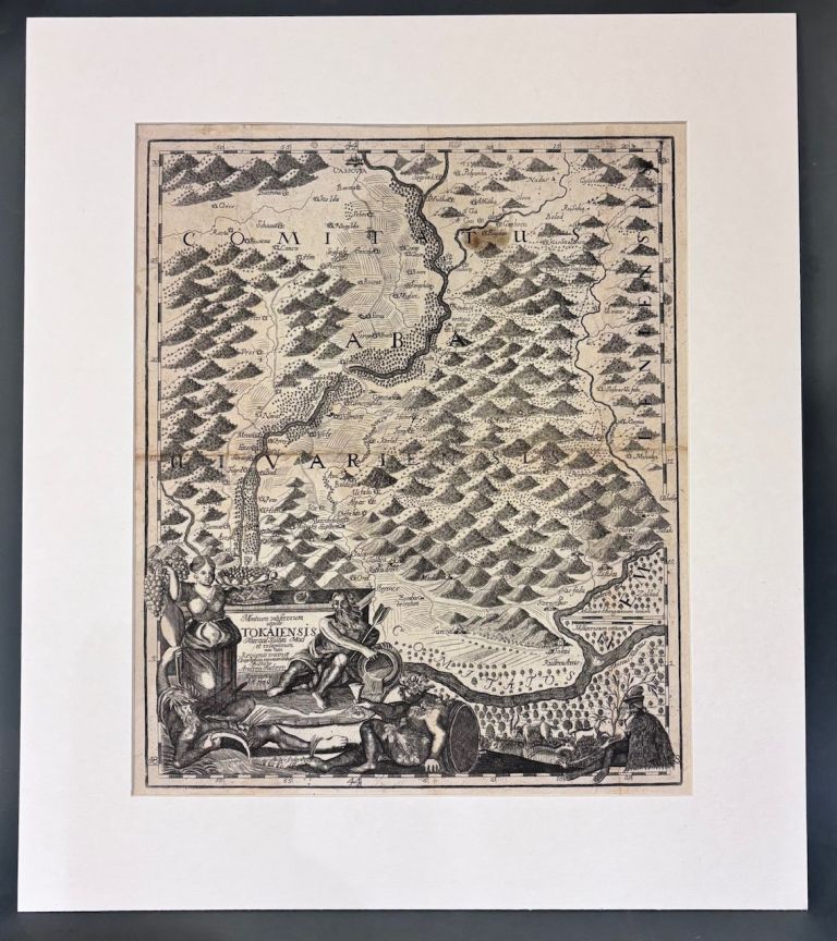 Mapa oblasti Tokaja - Montium vitiferorum utpote: TOKAIENSIS Tarczal, Tallya, Mad et reliquorum, nec non Regionis vicinae Geographica representatio. Author Andrea Fückero IMG 5245