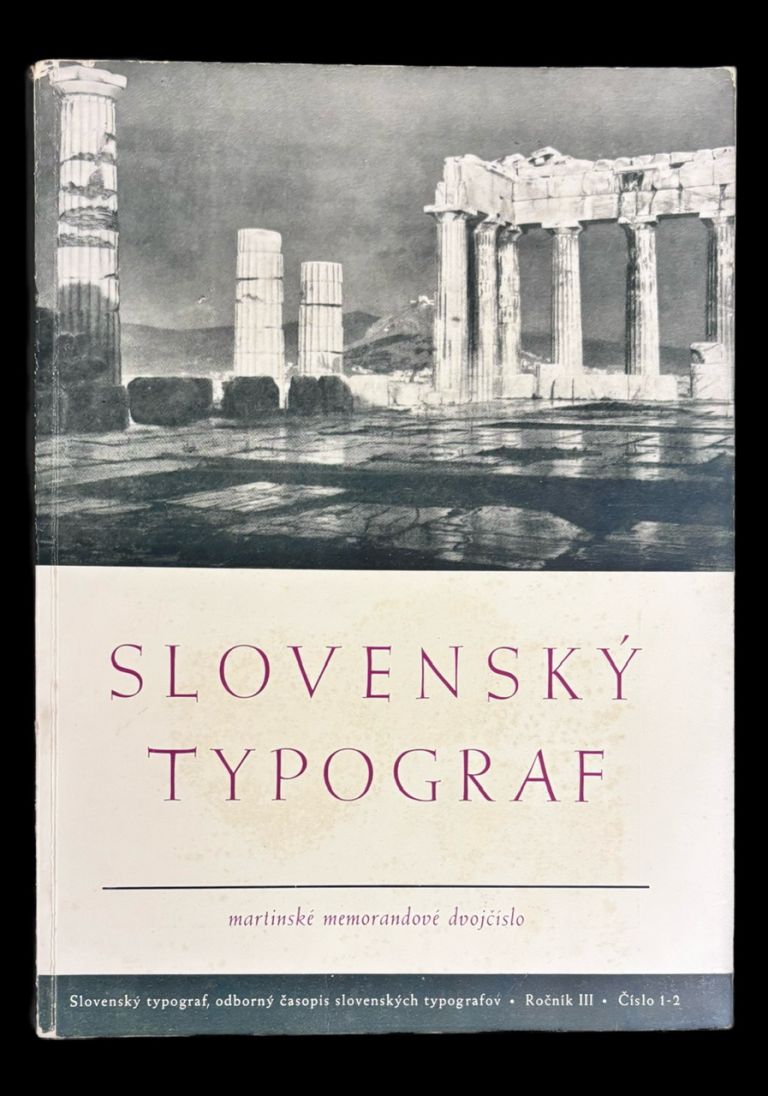 Slovenský typograf. Odborný časopis slovenských typografov. 1941 - Roč. III, čislo 1-2.- Ľ.. FULLA IMG 5390