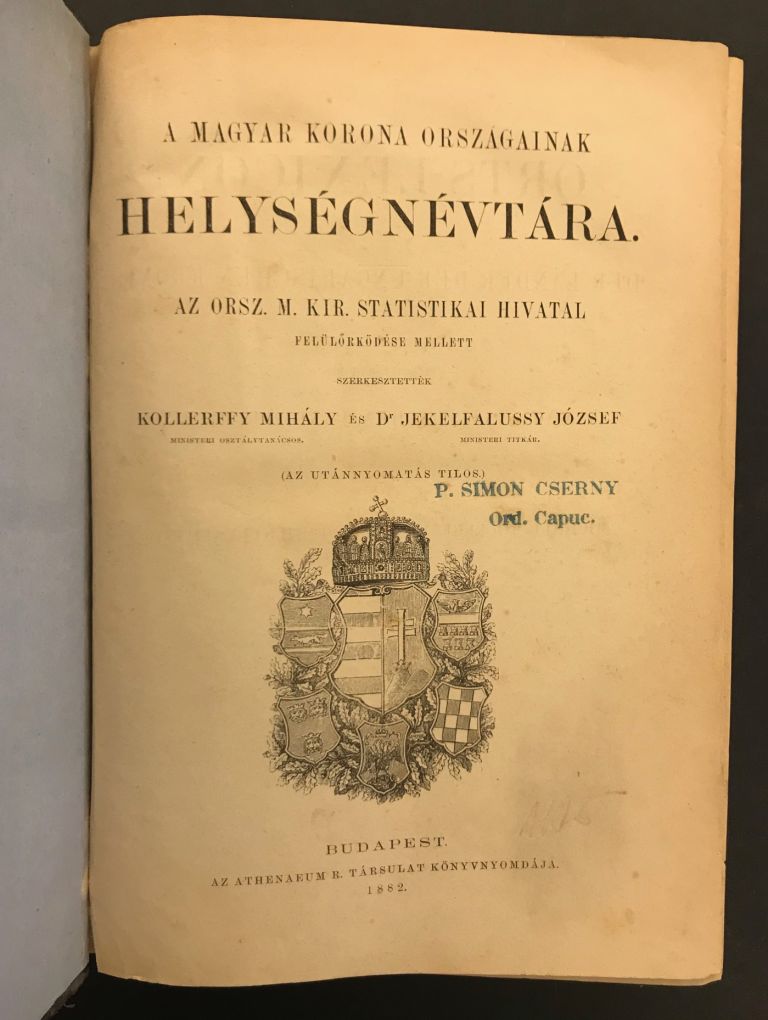 A magyar korona országainak helységnévtára IMG 5802