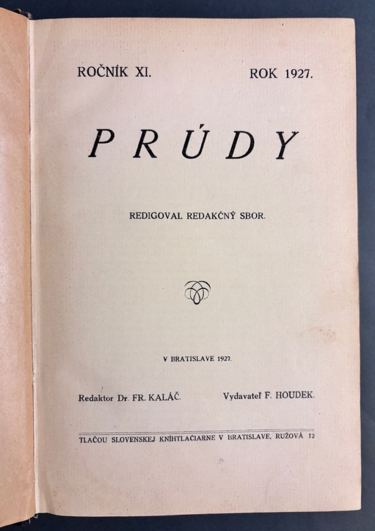 PRÚDY. Revue mladého Slovenska 1927 IMG 6220