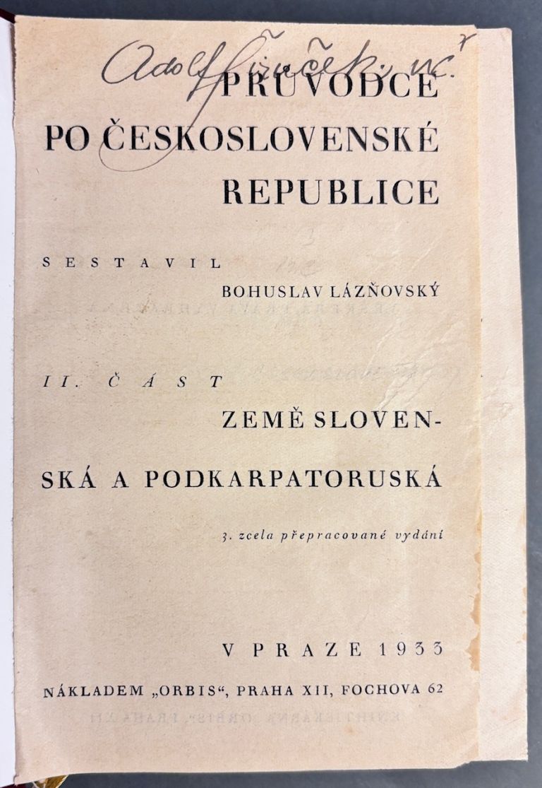 Průvodce po Československé republice.  II. část Země slovenská a podkarpatoruská IMG 8432