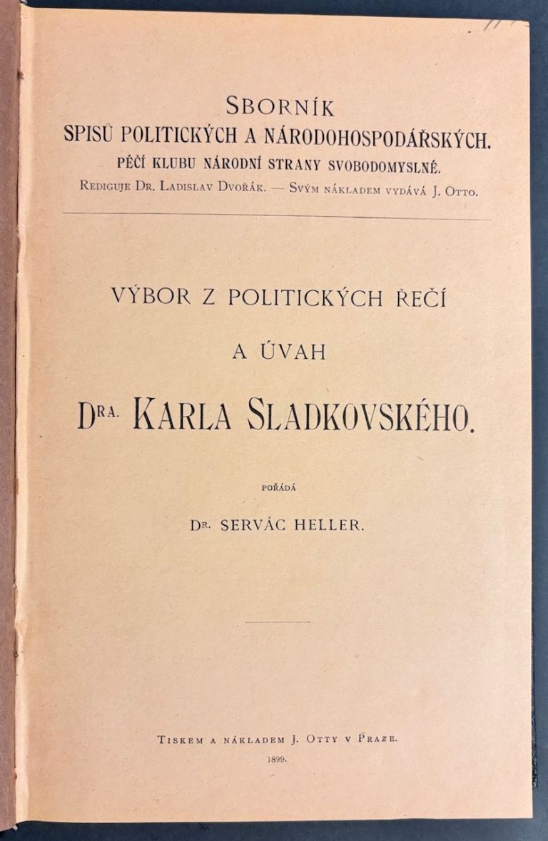 Výbor z politických řečí a úvah Dra. Karla Sladkovského IMG 8473