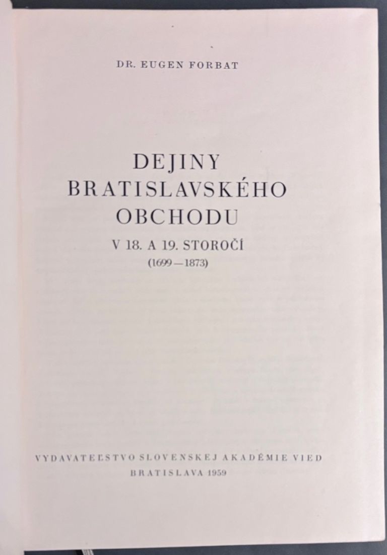 Dejiny bratislavského obchodu v 18. a 19. storočí (1699-1873) IMG 8780