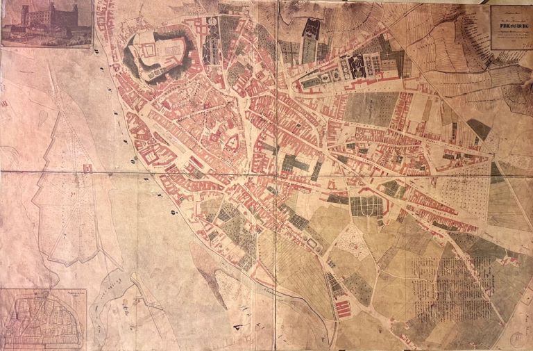 Bratislava - MAPA : Neyderov plán Bratislavy z roku 1820 (faksimile)  IMG 8848