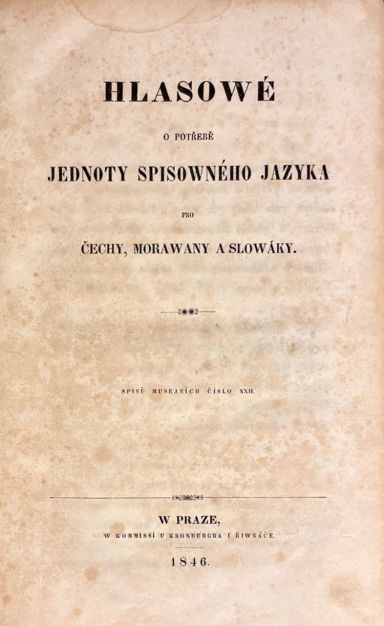 Hlasowé o potřebě jednoty spisovného jazyka pro Čechy, Morawany a Slowáky IMG 9672